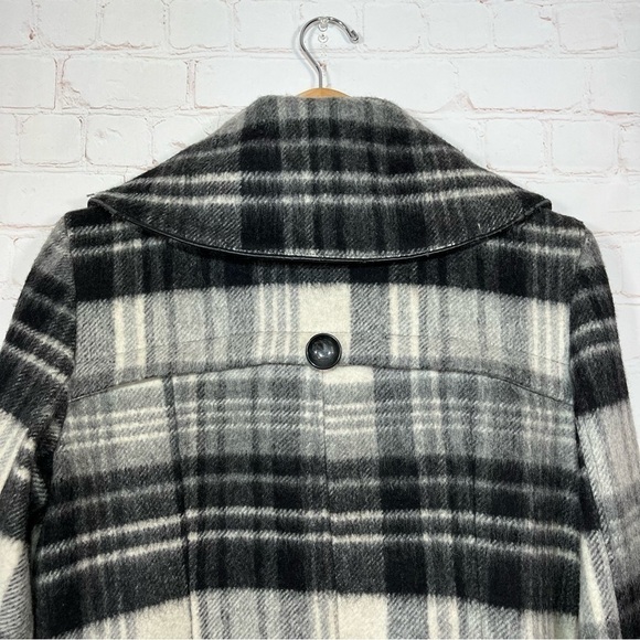 Green With Envy Coat Womens Large Black Wool Blend Jacket Lined Pockets Buttons - Picture 12 of 14